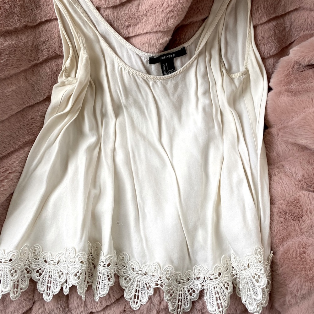 Forever 21 white lace top